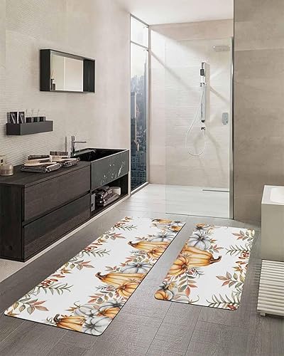 Miniatura 2 de Tapete de baño de Acción de Gracias para bañera, antideslizante, de secado rápido y absorbente, de tierra de diatomeas, tapete lavable de cocina,