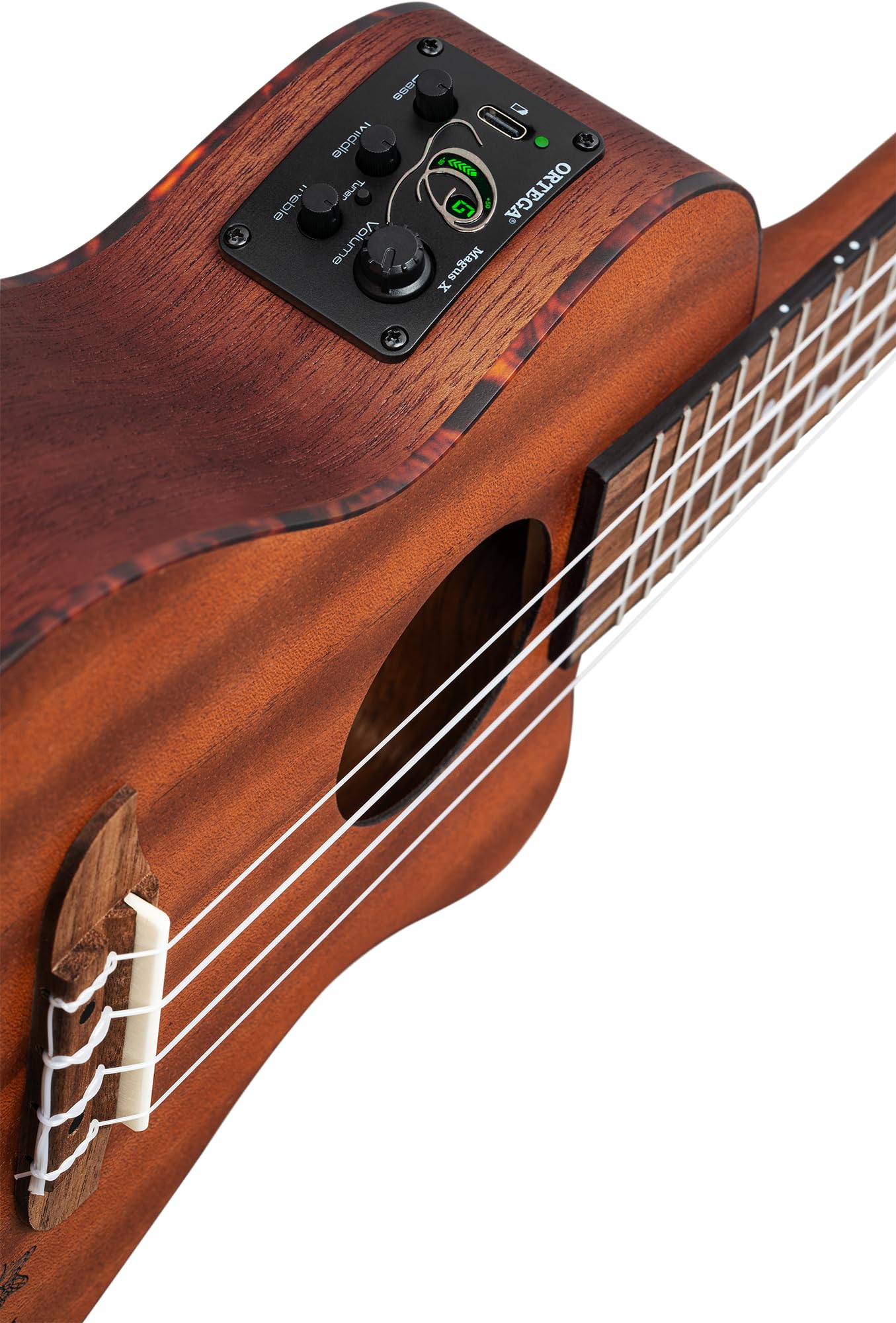 Ortega Guitars Ukulele Concerto Elettro-Acustico – Bonfire Series – con Cutaway – Sapele, Natural (RU5MM-CE)