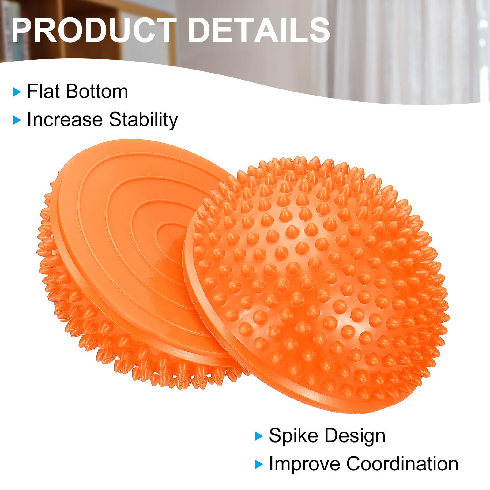PATIKIL 2 Pcs Half Spiky Domes Balance Pods 6.7x3.1 Inch - Image 3