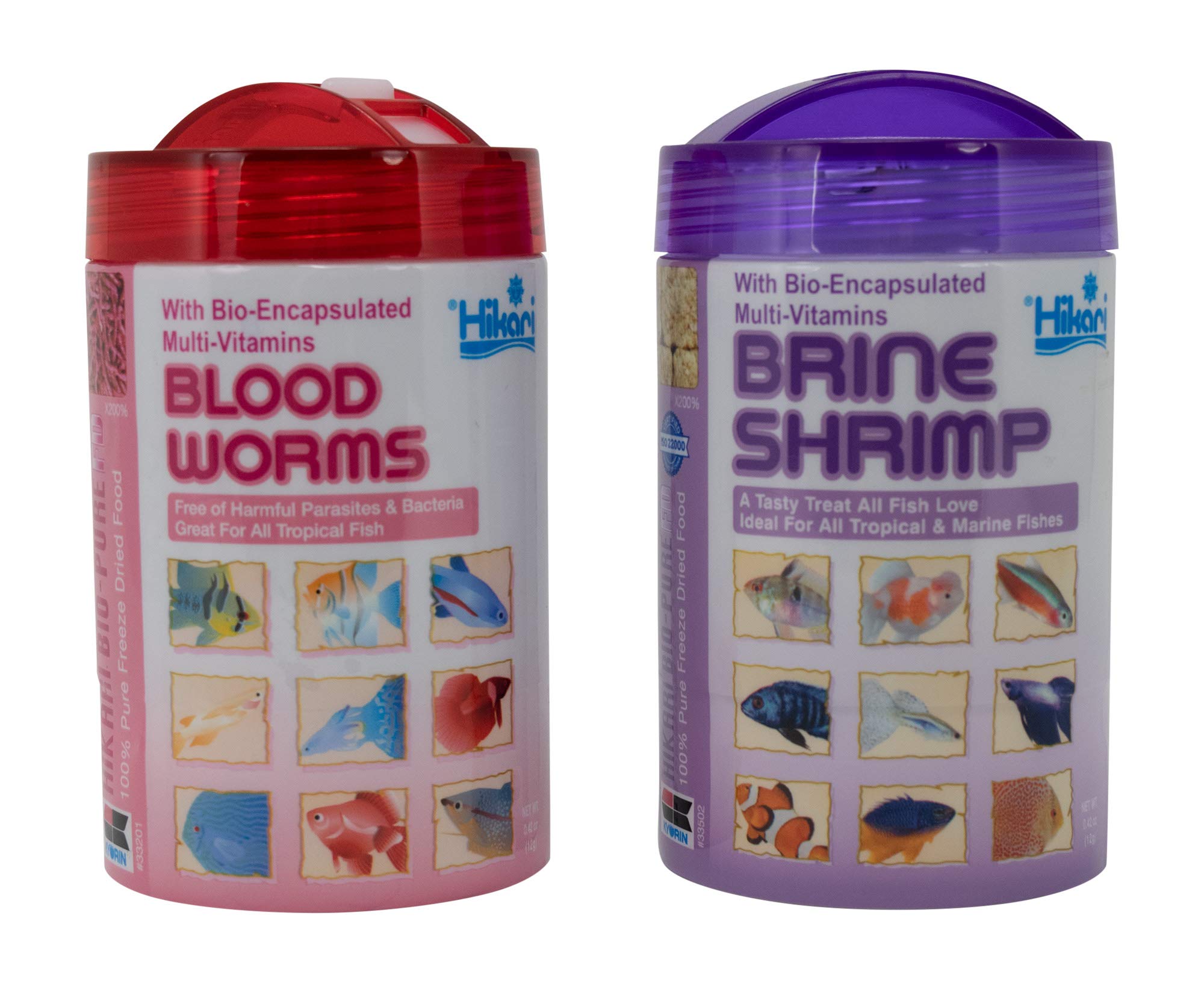 Buy Hikari Blood Worms and Brine Shrimp, Freeze Dried Dehydrated Fish