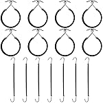 Hotop 15 Pieces Elastic Hook Hair Tie Styling Ponytail Holder Hooks Cord for Long Curly Hair(Black)