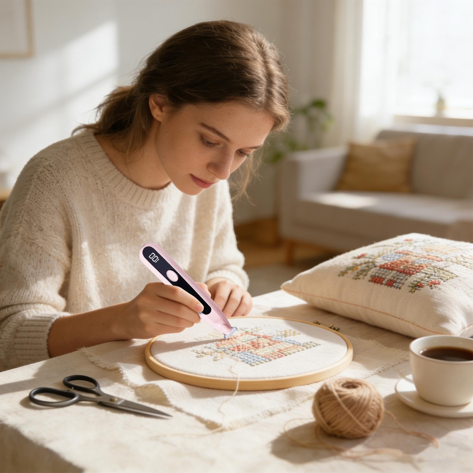 Togliere Cuciture Elettrico Senza Filo Forniture per Ricamo | Strumento Per Rimozione Fili per Sarti Quilter Cucitrici Artisti Fibra Creatori Personalizzati Laboratori Studenti d'Arte