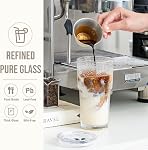 SoulTimes 20oz Côtes & Ensemble de tumbler en verre floral 2 – Coupes en verre réutilisables avec limon et paille de verre, tasses de café glacées pour l'eau, smoothie, lait, cocktail & Plus – Parfait pour une utilisation quotidienne & Voyages