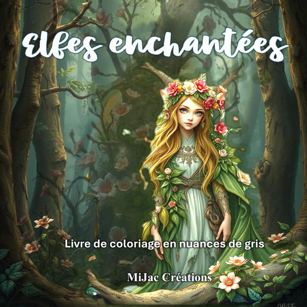 Elfes Enchantées Volume 2: Livre de coloriage en nuances de gris