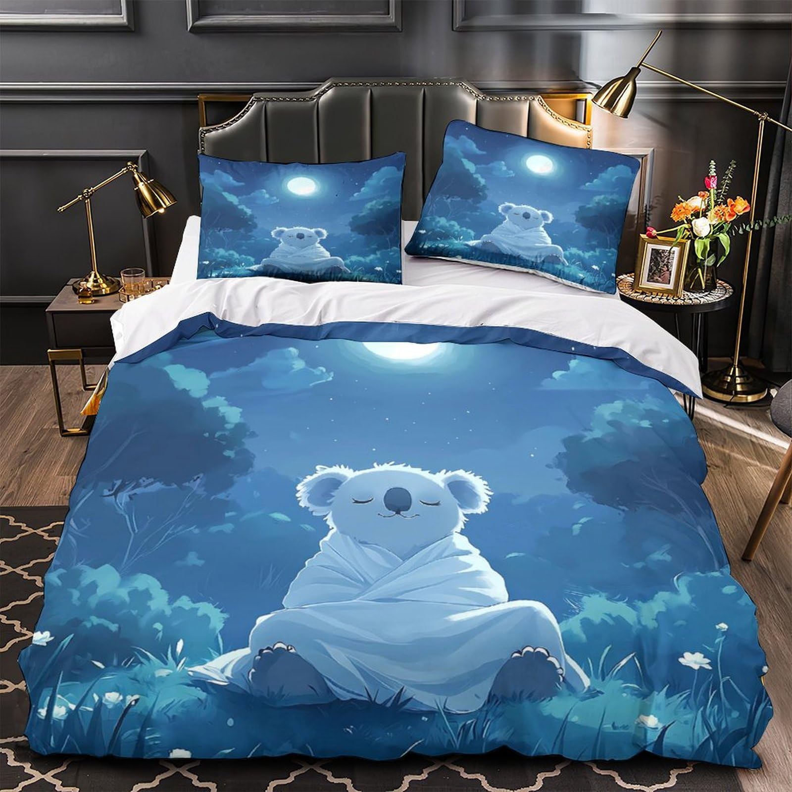 Housse de couette chaton mignon 220x240 lit king confortable et grand format