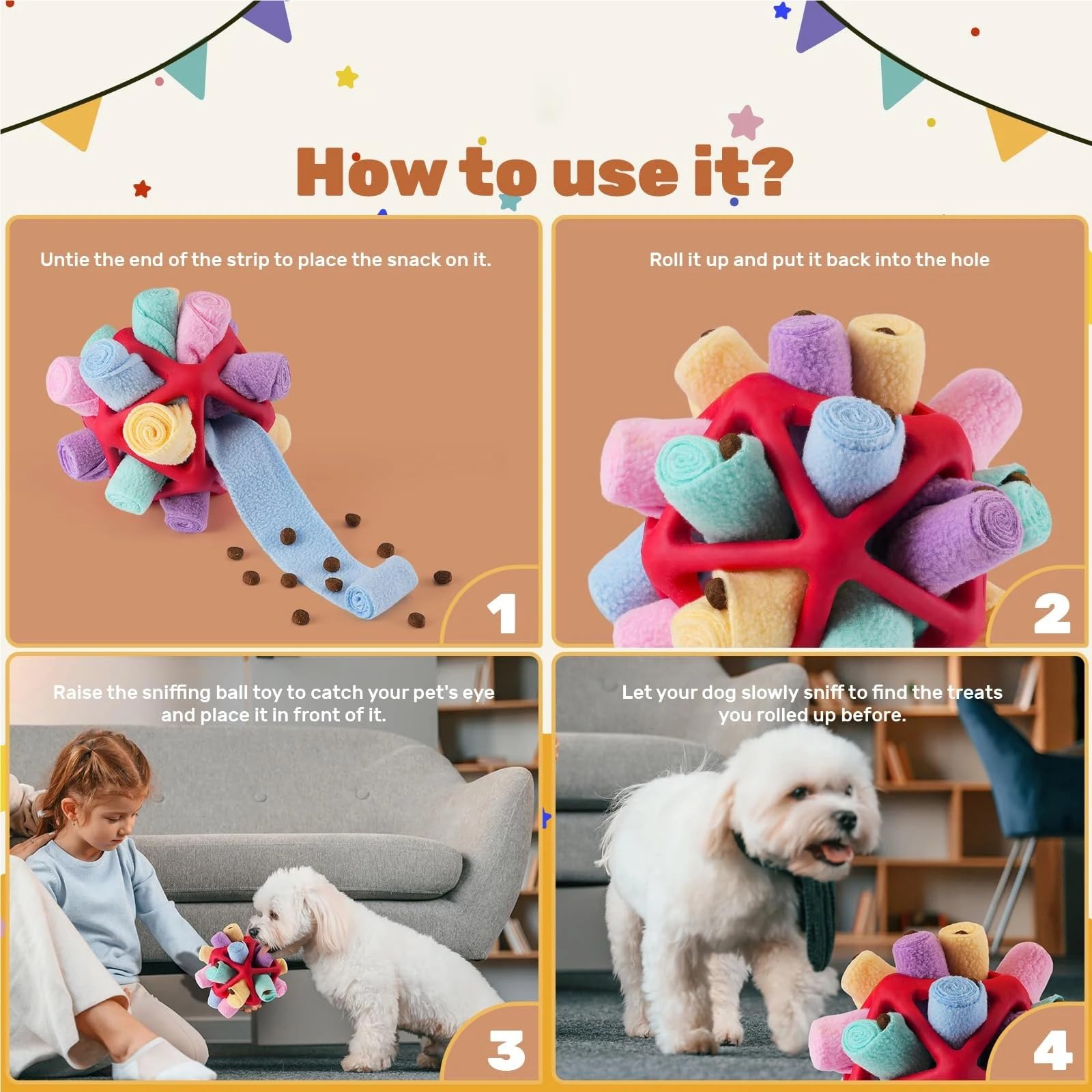 Schnüffelball für Hunde, innovatives Haustier-Schüttel-Trainingsspielzeug für Haustier-Training, Zahnreinigung, Kauspielzeug für Welpen, lindert Langeweile, Hundespielzeug