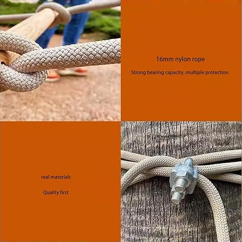 Miniatura 4 de HAZEK Jardín de infancia al aire libre Entrenamiento físico Reposabrazos Puente oscilante Puente de suspensión Puente de equilibrio Puente de madera