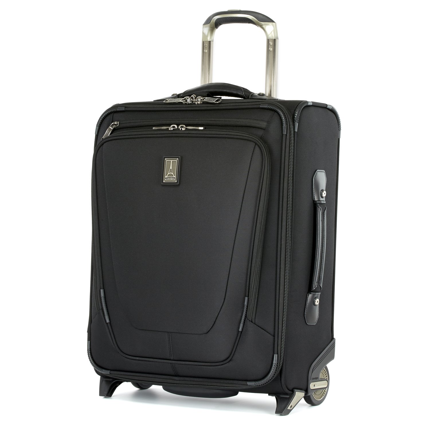 Travelpro Crew 11 Softside Expandable Rollaboard Upright Luggage, Black, Carry-On 20-Inch