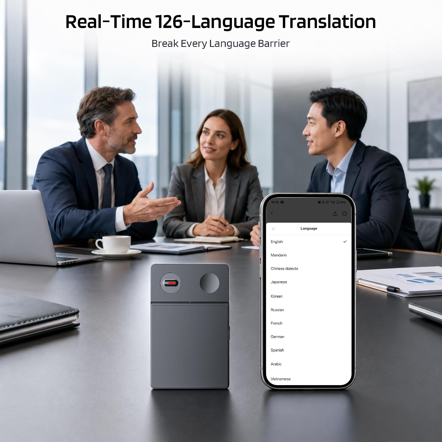 64GB AI GPT Voice Recorder – 4-in-1 with AI GPT Chat & Real-Time Q&A, Auto Transcription, PPT & Mind Map Generator, 126 Language Real Time Translator, Dual Mic AI Noise Cancelling | AI Voice Recorder