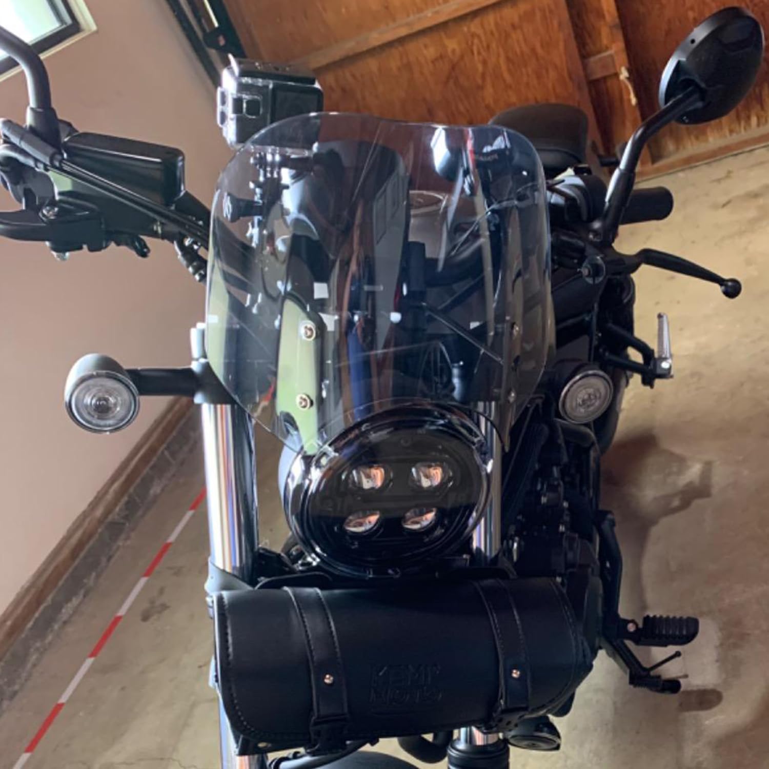 Motorcycle Windshield Deflector Windscreen for Rebel 500 CMX500 CMX 300 2017-2026 Wind Shield Screen Visor Flyscreen, Light Smoke