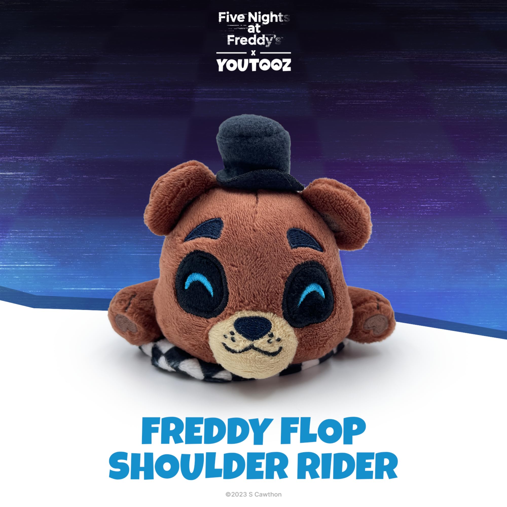 Youtooz - FNAF Freddy Flop 15,2 cm Shoulder Rider Peluche - Peluche da collezione Fredd Flop da Five Nights at Freddy's