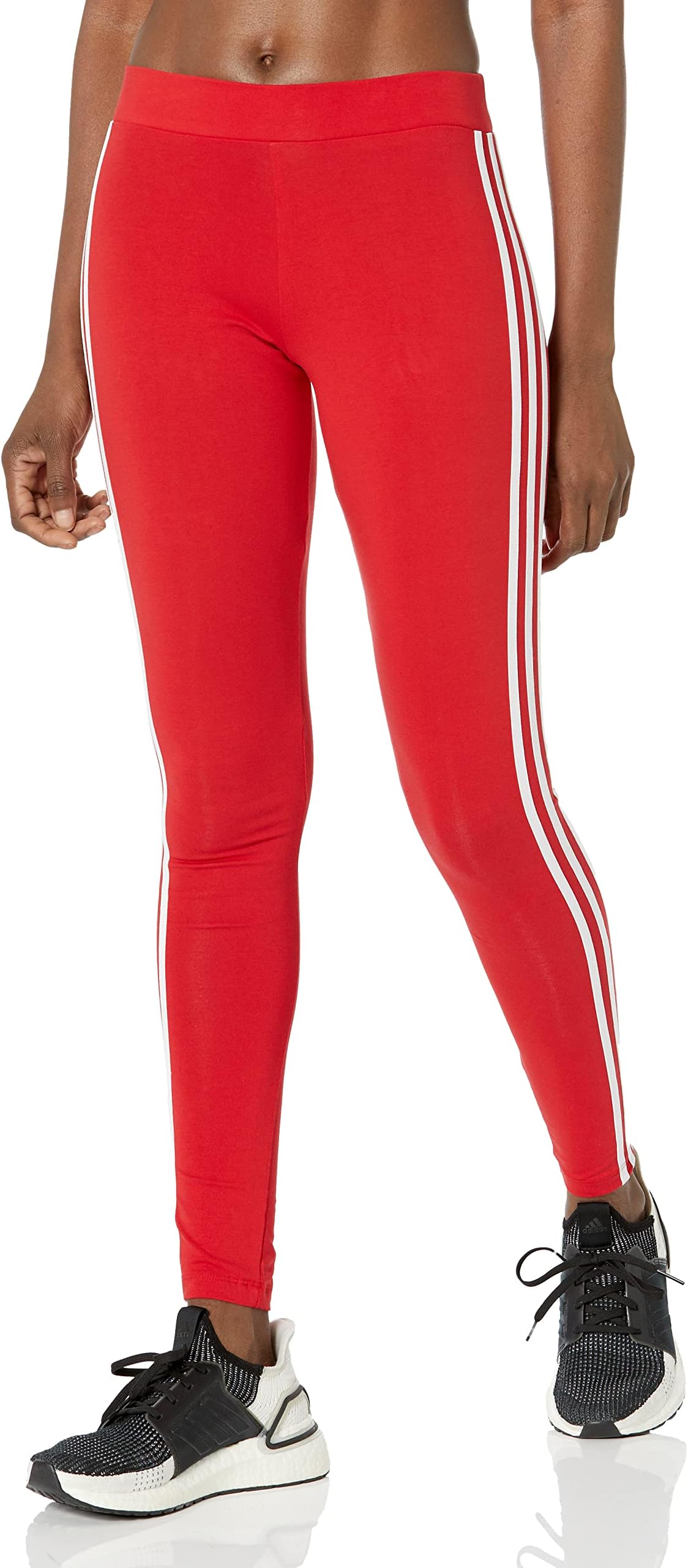adidas red popper trousers