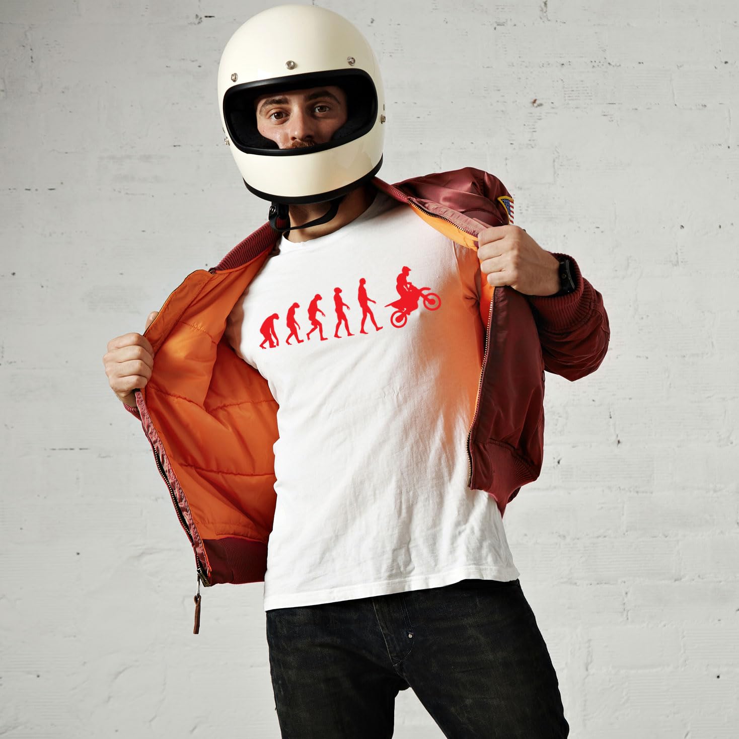 lepni.me Mens T Shirt Motocross Evolution Dirt Bike Motorcycle Gear Racing Wear Motorbike Off-Roading (XXXX-Large Black Yellow)