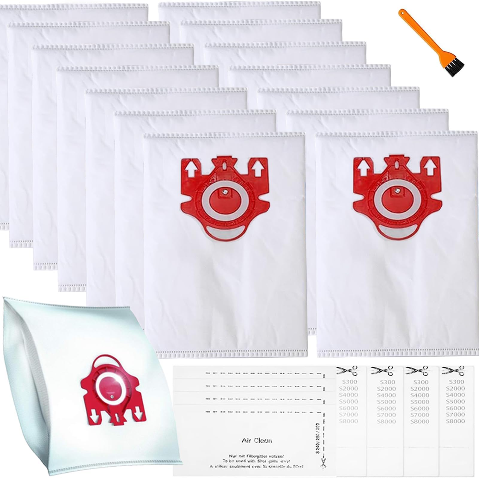 12 Pack FJM Vacuum Bags Compatible with Miele FJM Bags