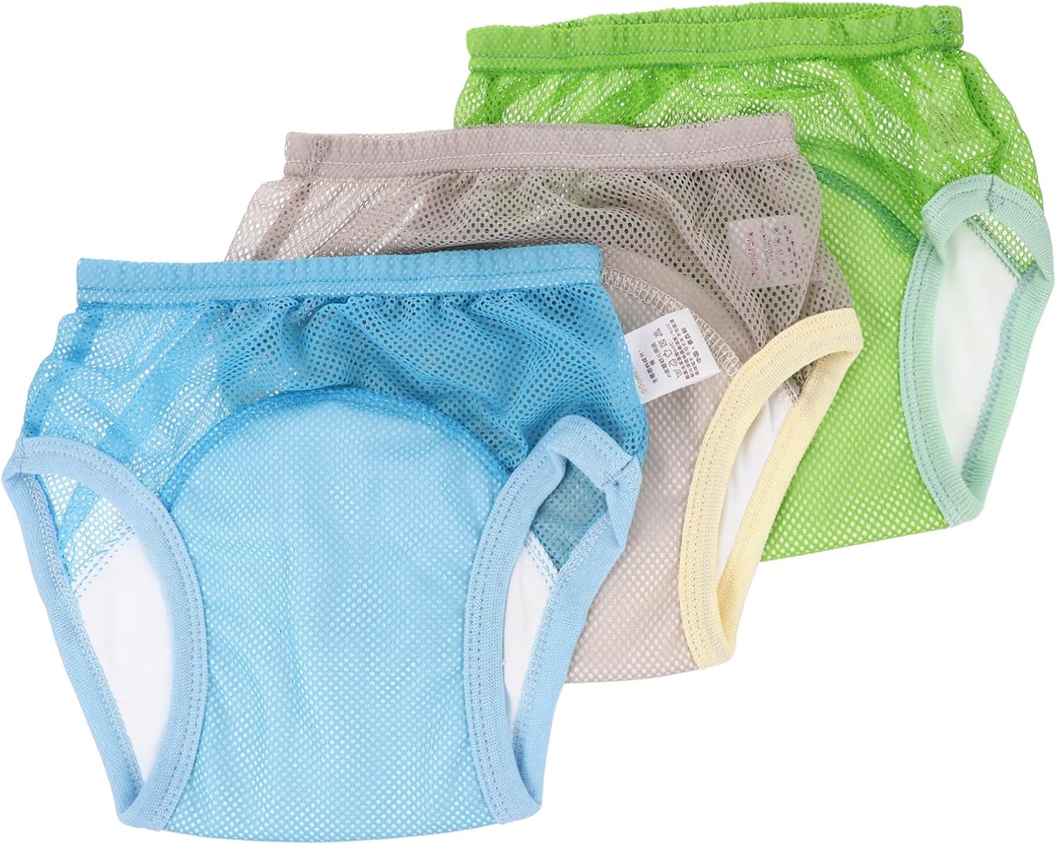 SHOWERORO 3pcs Baby Cotton Training Pants for Boys and Girls Breathable Potty Training Underwear Washable Infant Learning Pants