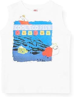 T-Shirt Jersey Senza Maniche Bambino Bianca Eco