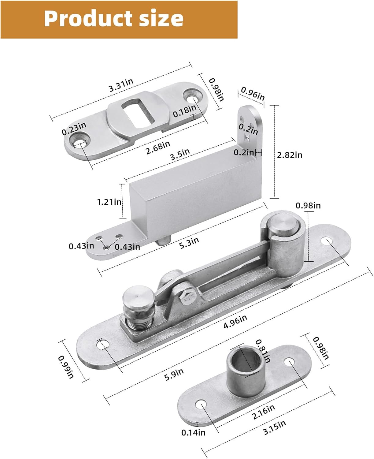 2024 自動閉鎖ドア ピボットヒンジ 高耐久 隠しドアヒンジ 360度