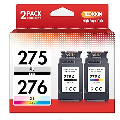 PG-275 XL/CL-276 XL Value Pack Replacement for Cannon Ink 275 276 for Canon 275 and 276 Ink Cartridges Compatible to PIXMA TR4720 TS3522 TR4700 TS3722 TS3500 TS3520 TS3720 TR4722 (2 Pack)