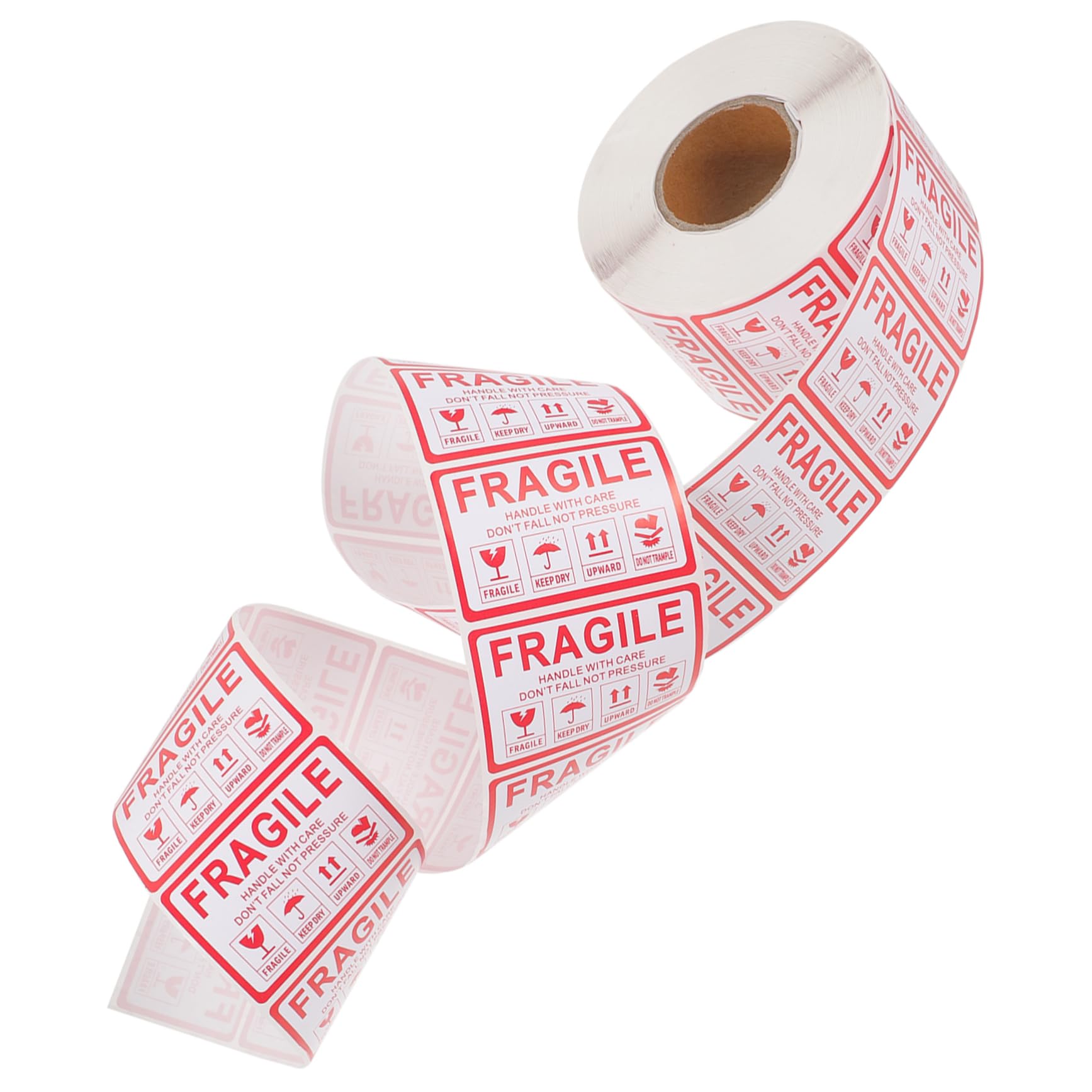 Tofficu 3 Rouleaux étiquettes d'avertissement adhésives étiquette autocollantes etiquette fragile expédition ruban adhésif transparent Vide autocollant fragile autocollants fragiles Papier
