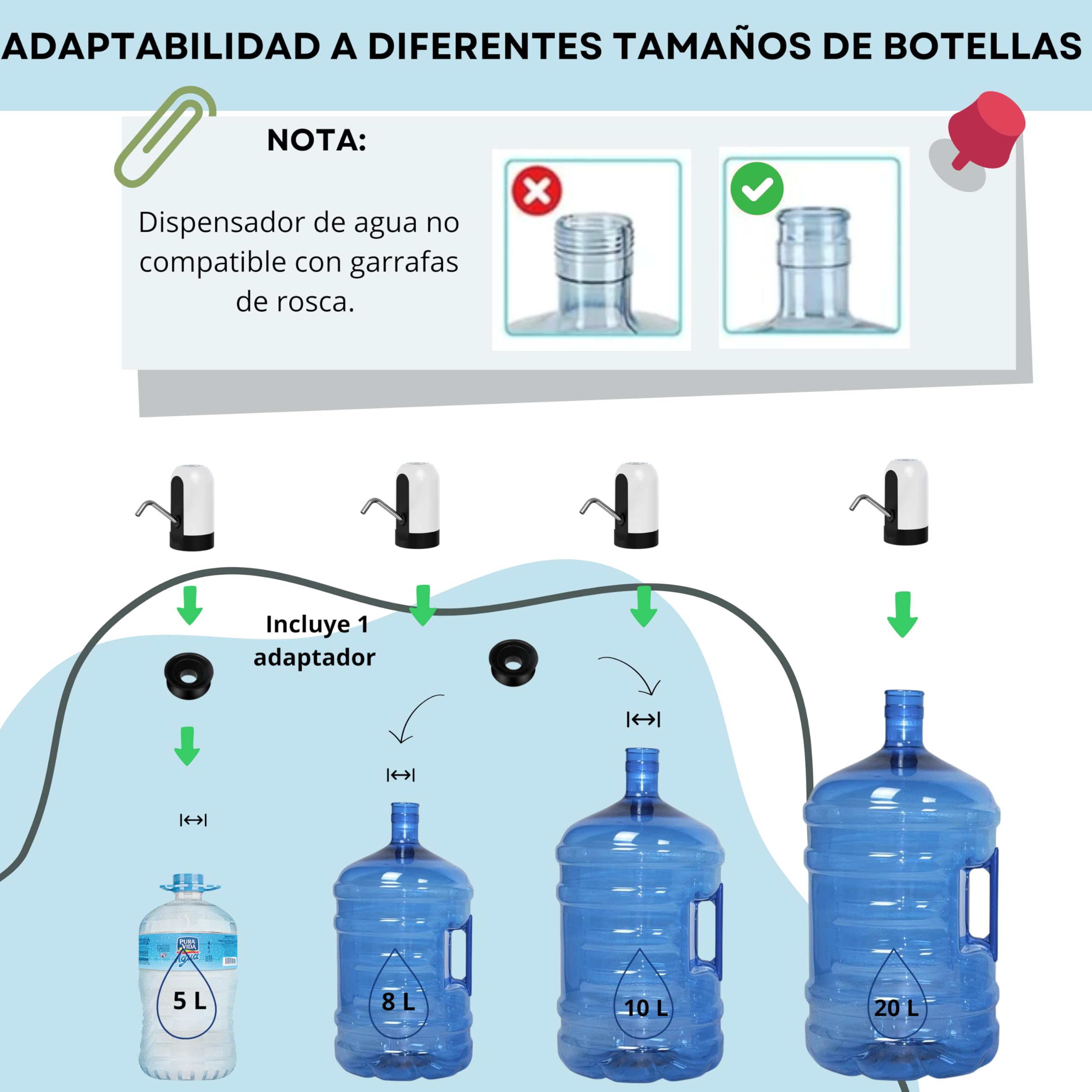 Distributore D'Acqua Calda E Fredda 550W - Per Bottiglie Da 1 1 A 4 9 Galloni 243630