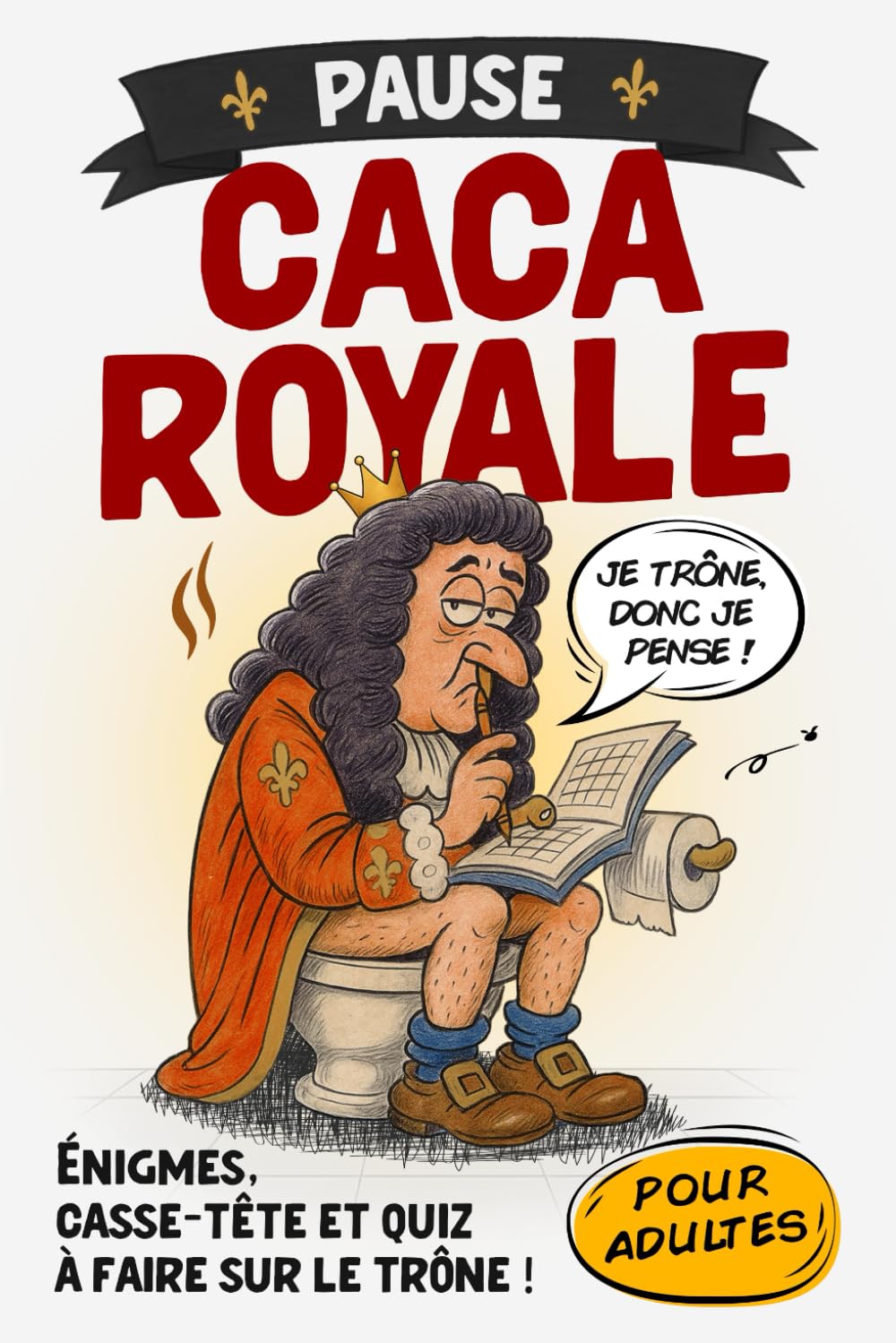 Pause Caca Royale: Livre de jeux drôle pour les toilettes – Énigmes, casse-Têtes et quiz à faire sur le trône. Idée cadeau Noël & Secret Santa – ... – Parfait pour collègues de travail, et amis