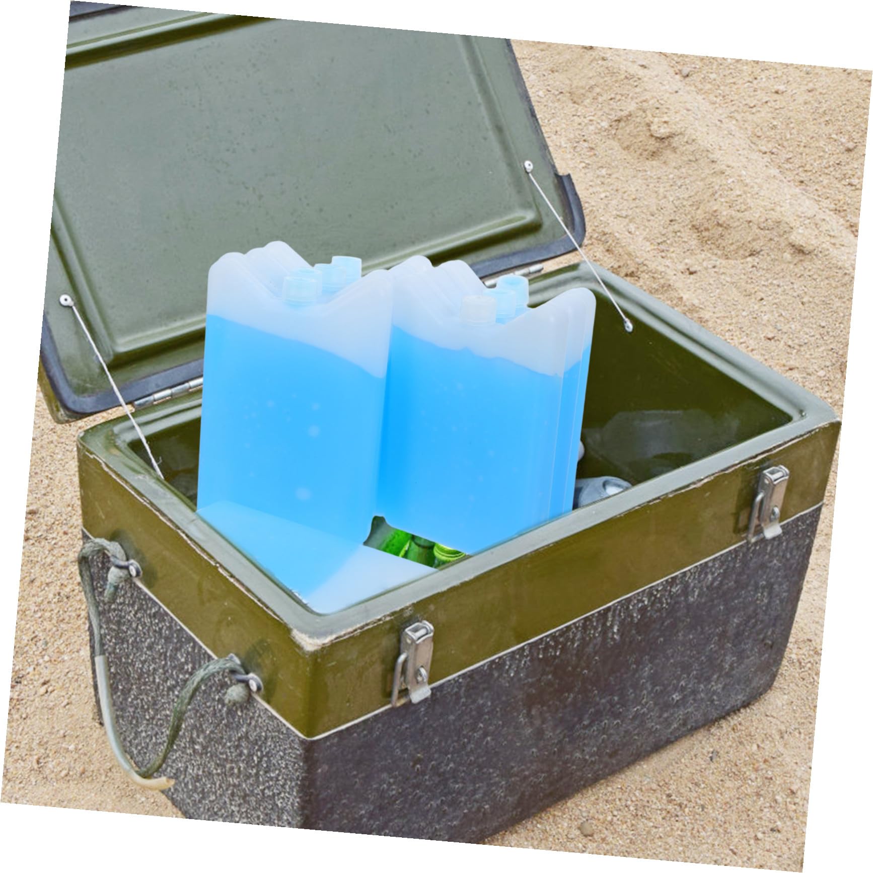 8 Szt. Sztuk Wkładów Chłodzących Do Lunchboxów i Lodówek Turystycznych Wielokrotnego Użytku Wkłady Żelowe Przenośne Chłodzące Akcesoria Do Plaży Kempingu Wędkowania i Podróży