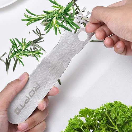 Miniatura 9 de Pelacubos de hojas de acero inoxidable, col rizada, acelga, col rizada y pelacubador de hierbas de cocina