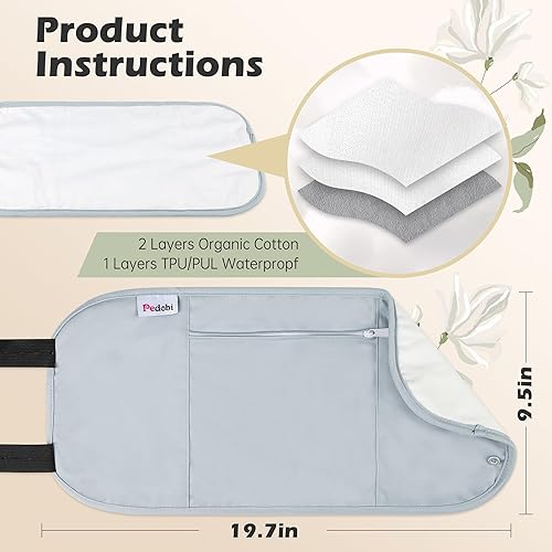 Miniatura 2 de Pedobi Paquete de aceite de ricino reutilizable orgánico para desintoxicación del hígado, menos desorden, correa elástica, algodón suave, antifugas