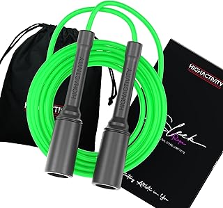 High Activity Pvc - Professional Skipping Rope For Men, Women & Kids - Premium Jump Rope For Exercise - Durable & Adjustable - Ideal For Speed Fitness Training & Cardio Workouts- 10 Feet,Green-picture-28