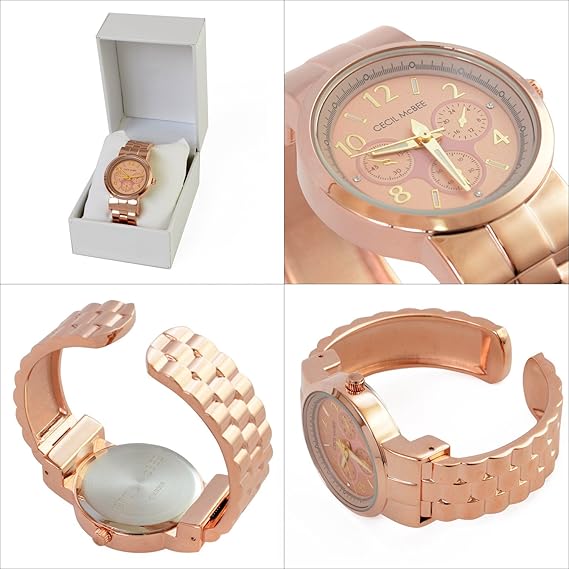 Amazon Cecil Mcbee セシルマクビー メタル バングル ウォッチ レディース 腕時計 ピンク レディース腕時計 腕時計 通販