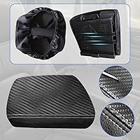 Vista 6 de Funda para reposabrazos de consola central adecuada para Dodge Ram 1500 2500 3500 2019-2023 con asiento de cubo, protector de cuero antiarañazos
