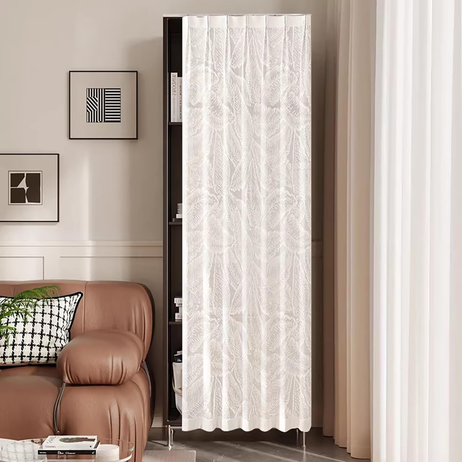 Rideau de porte pliable contre le bruit et le froid sans perçage pour placard et armoire