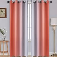 Vista 180 de SimpleHome Ombre Room Darkening Curtains 96 inches Length for Bedroom,Grommet Gradient Light Blocking Beige Gradient Window Curtains for Living