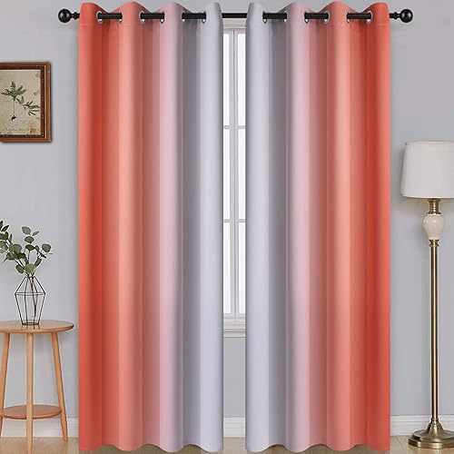 Miniatura 178 de SimpleHome Cortinas gruesas con aislamiento térmico y ojales, bloqueo de luz para oscurecer sala, dormitorio, 2 paneles, 52 x 72 pulgadas de largo,