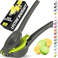 Vista 13 de Zulay Kitchen Exprimidor de Limón 2 en 1 de Metal - Exprimidor de Mano Resistente de Máxima Extracción que Obtiene Hasta la Última Gota - Exprimidor