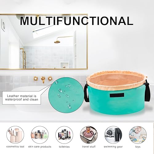 Miniatura 5 de Organizador de maquillaje grande con cordón, bolsa de maquillaje, bolsa de cosméticos, bolsa de aseo para viajes, bolsas de maquillaje portátiles