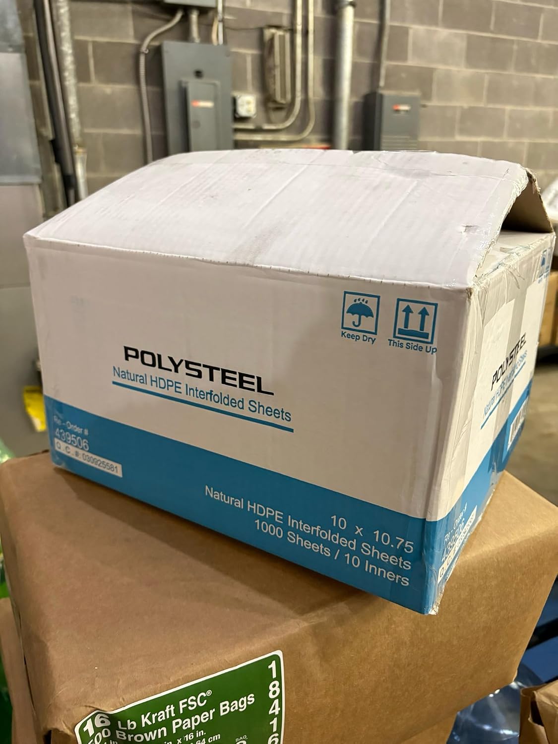 Polysteel Poly Natural HDPE Interfolded Deli Sheets, 10 x 10.75 Inches, 1000 Sheets, 10 Inners, 10,000 sheets total