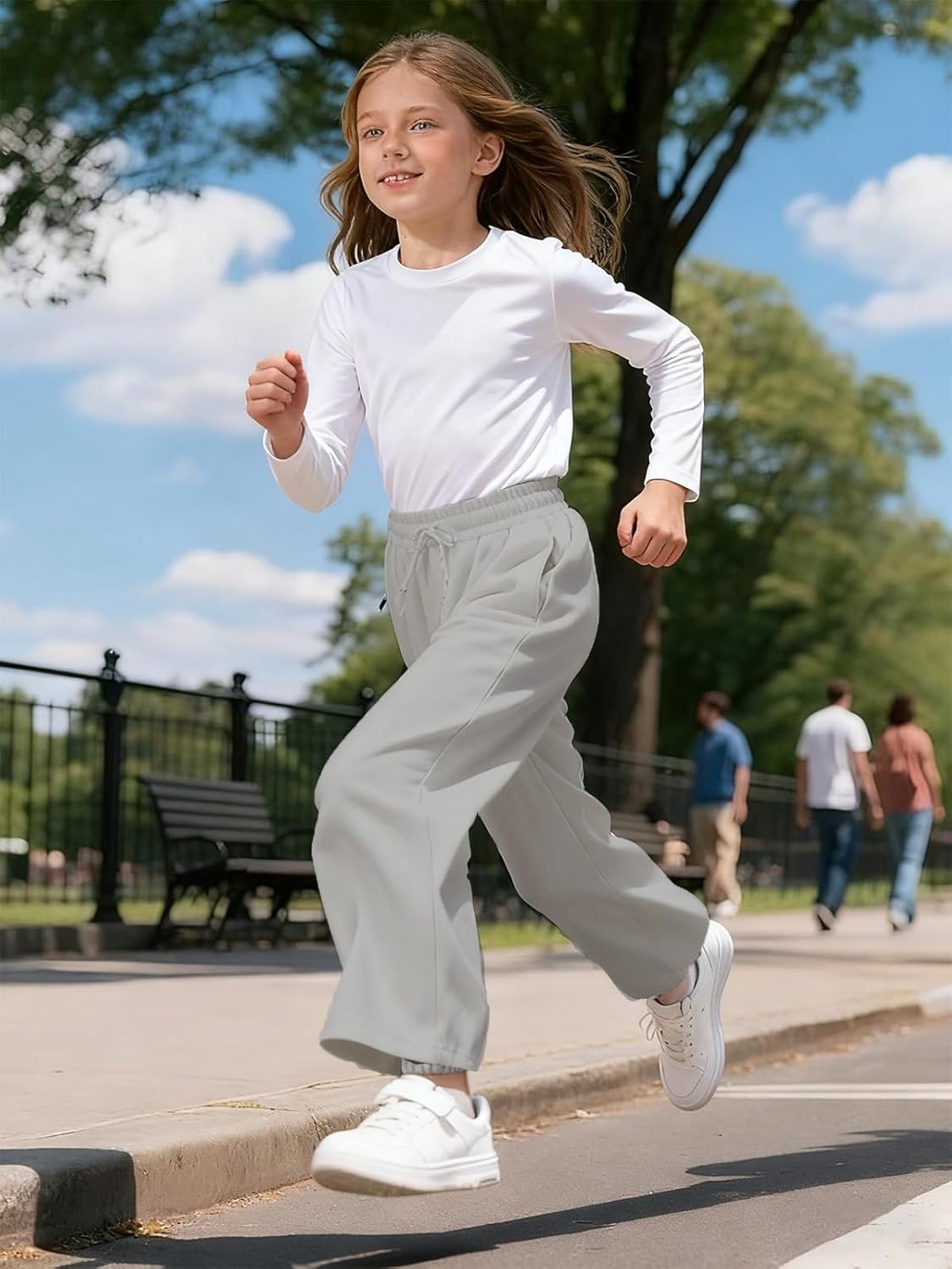 Girls Straight Leg Sweatpants Baggy Sweatpants Teen Girls 5-14Y - Image 3