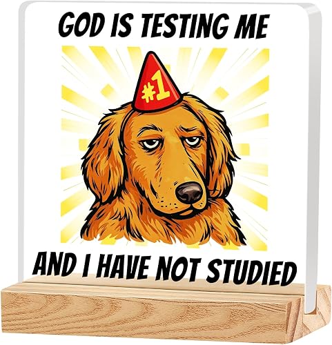 Christian Faith Shelf Decor, God Testing Studied Decorative Acrylic Sign
