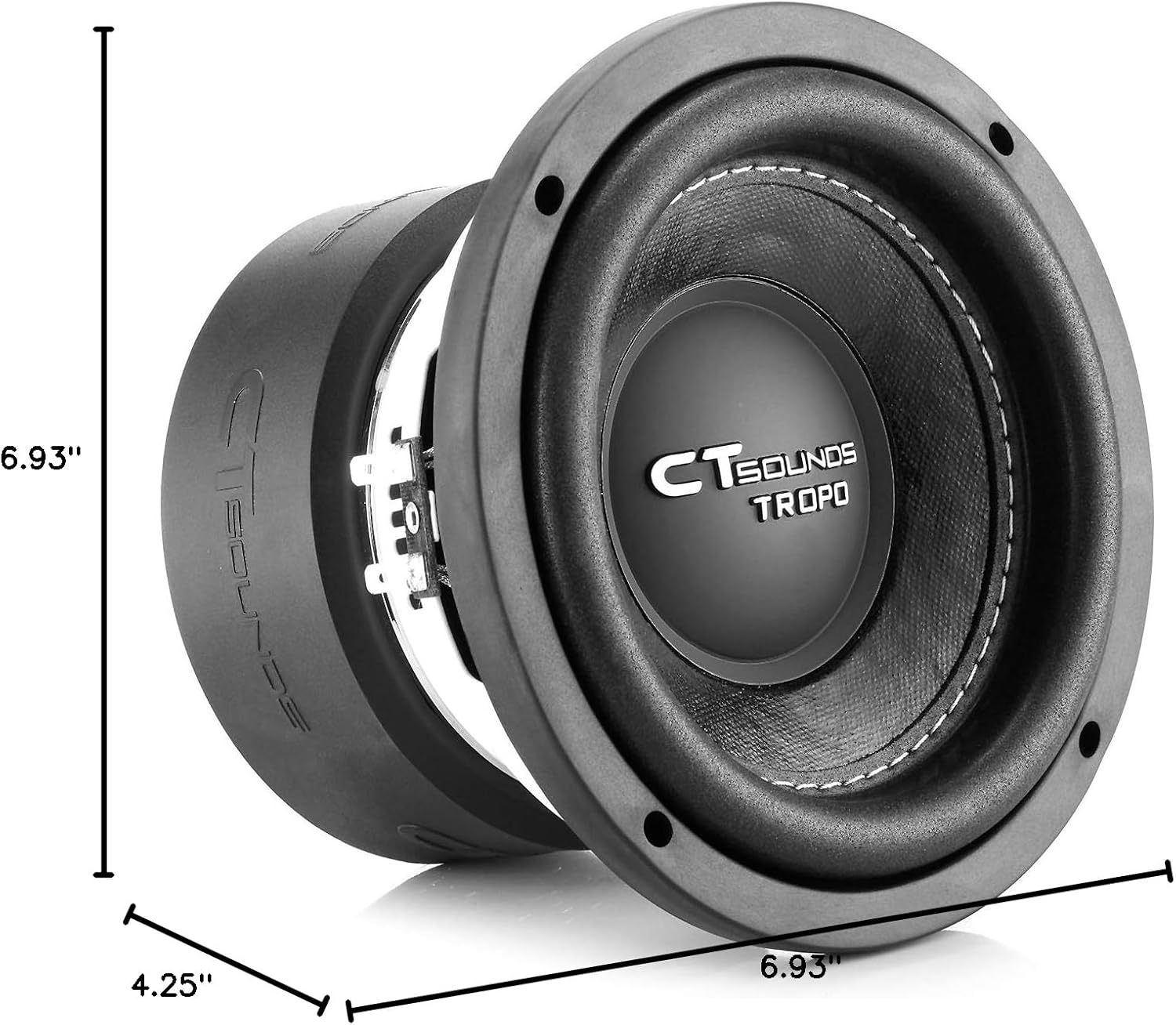 CT Sounds TROPO-6.5-D2 400 Watts Max 6.5 Inch Car Subwoofer Dual 2 Ohm