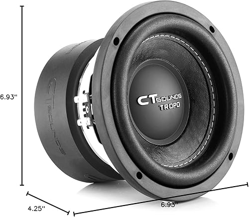 Miniatura 7 de CT Sounds TROPO-6.5-D4 - Subwoofer de coche de 400 vatios máximo de 6.5 pulgadas, doble 4 ohmios