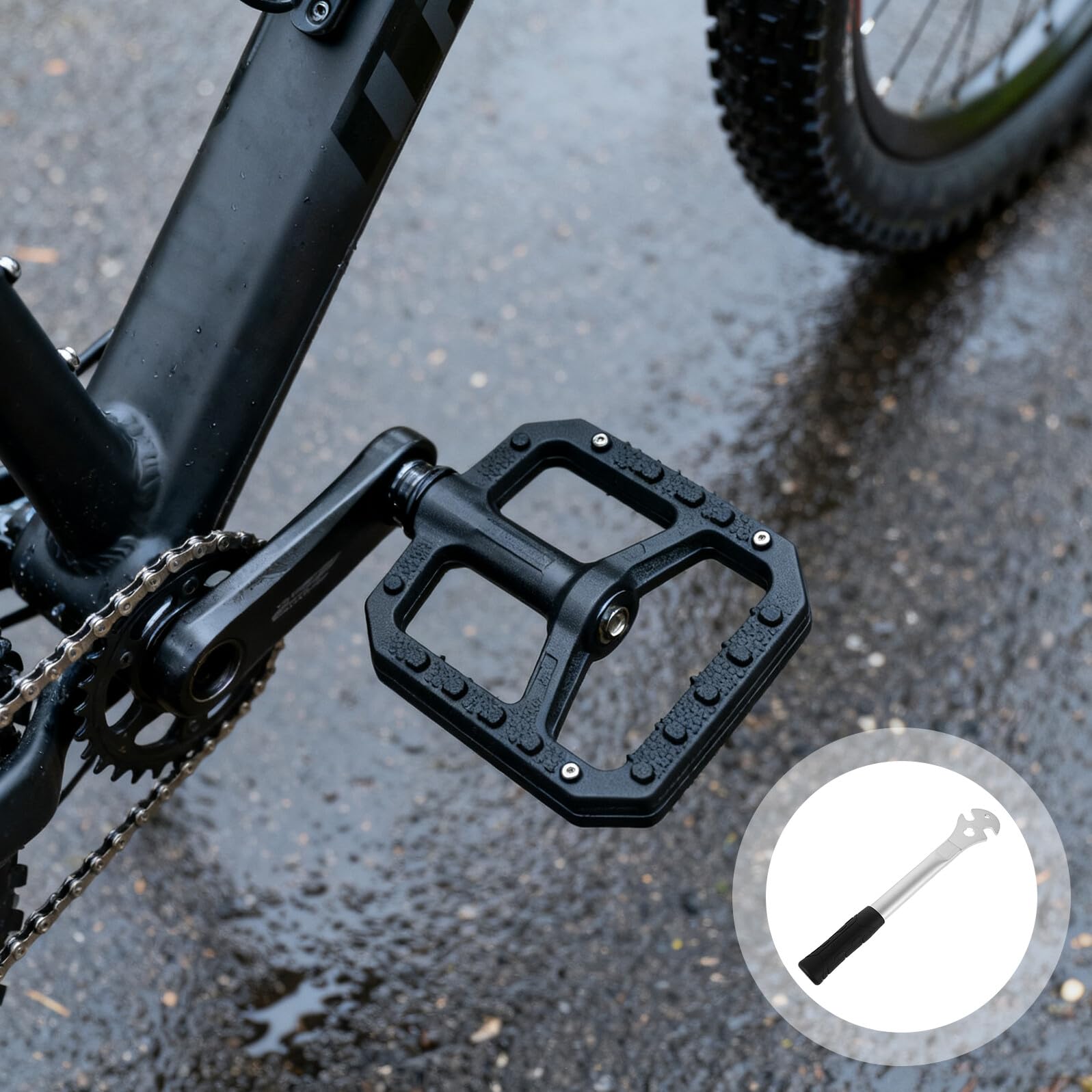 Artibetter Fahrradpedalschlüssel mit Verlängerungsgriff aus Stahl Pedalwerkzeug für Mountainbike Rennrad und Heimtrainer Verstärkte Drehmomentübertragung Kompakt und Reisefähig