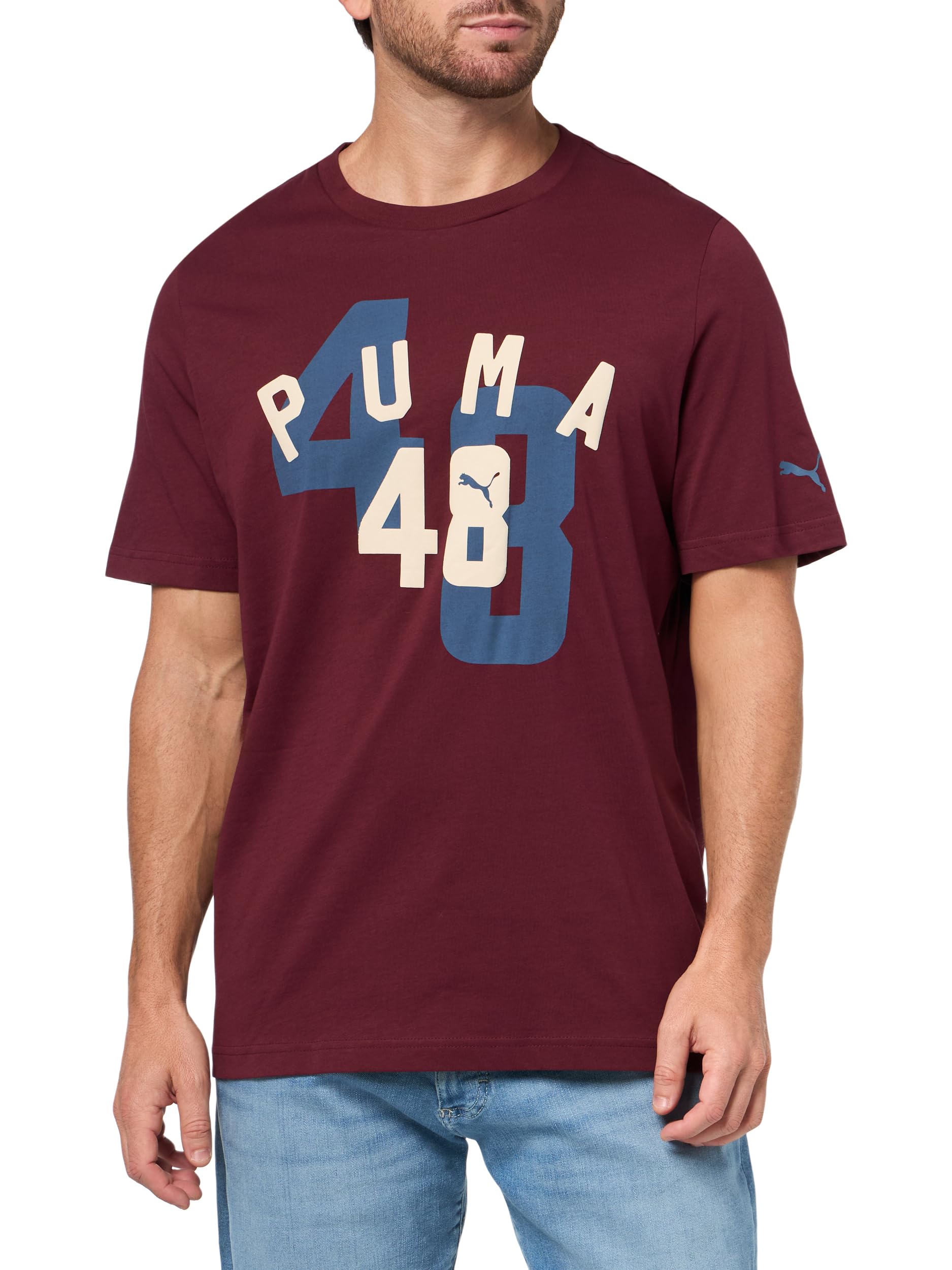 Puma Men's Ruby Shimmer Double Up Ah25 Graphic T-Shirt (Available In Big And Tall Sizes), Xl
