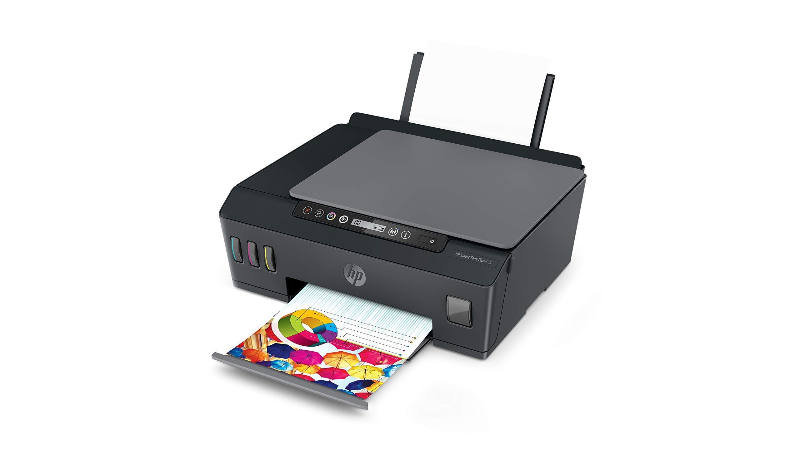 HP Smart Tank Plus 555 3-in-1 Multifunktionsdrucker (WLAN; Mobiles Drucken) – 3 Jahre Tinte inklusive, 3 Jahre Garantie, großer Tintentank, hohe Reichweite, Drucken in hoher Qualität