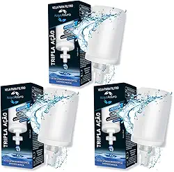 Kit 3 Velas Tripla Ação Com Carvao Ativado Para Filtro Barro Premium Alcalina Universal