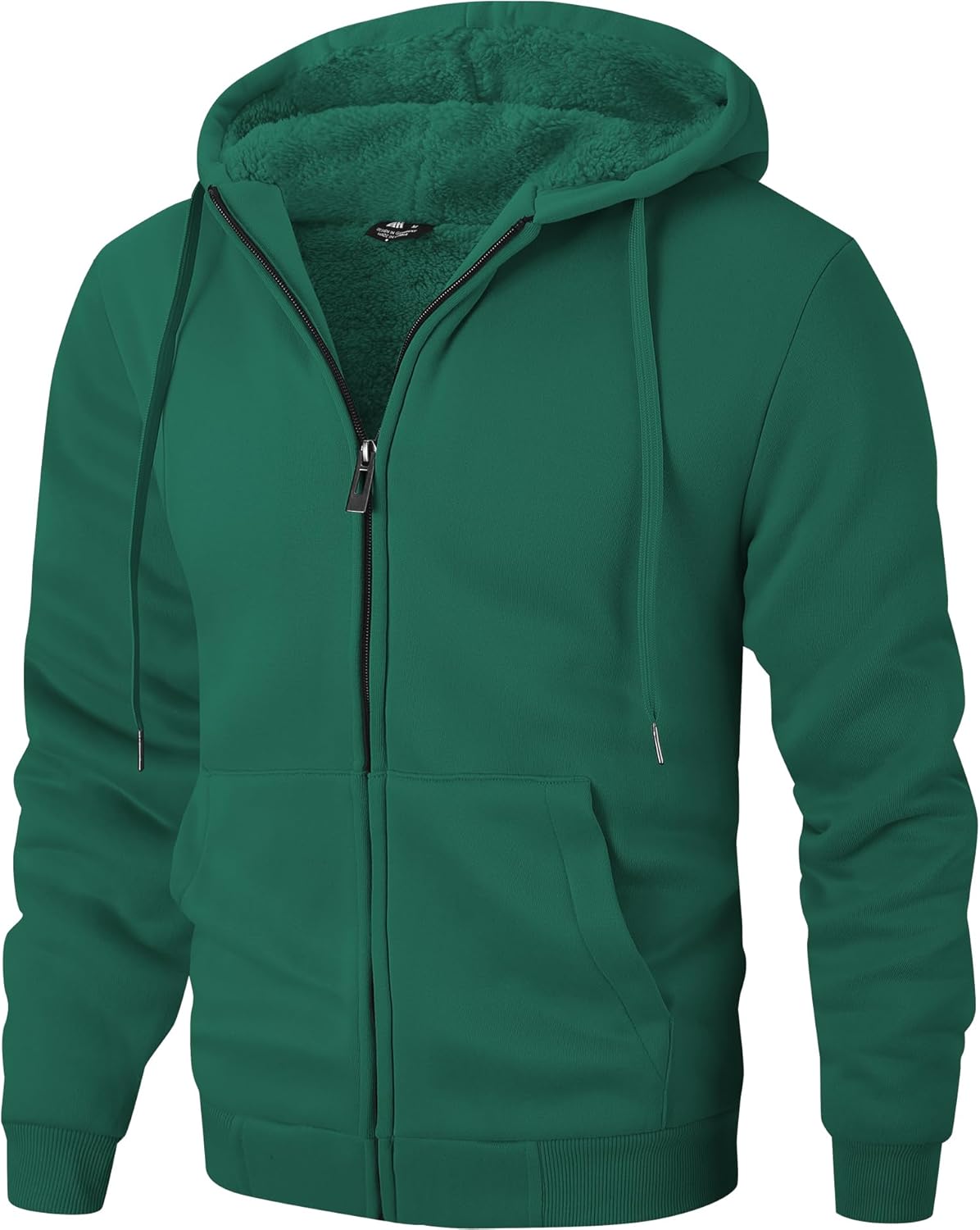 ZITY Men's Zip Up Hoodie Heavyweight Winter Sweatshirt Fleece Sherpa Lined Warm Jacket