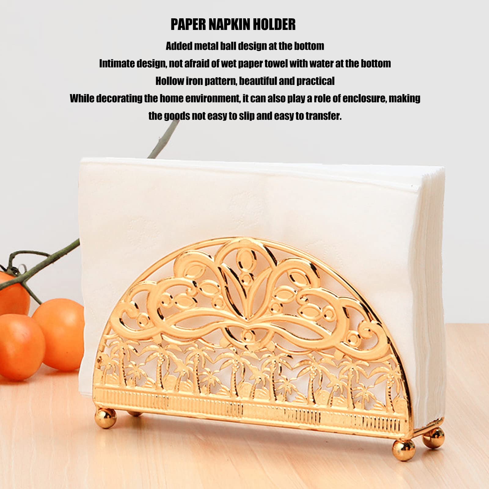 Portatovaglioli Per Bagno In Acciaio - Con Maniglia A T Dorata, Dimensioni 25x11,5 Cm, Per Cucina, Ristorante, Tavola