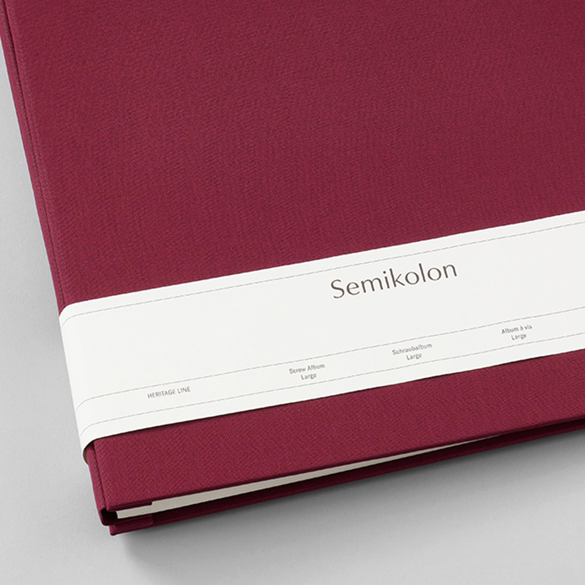 Semikolon 600038 album na śruby duży, 28 x 31 cm, z 20 kremowo-białymi stronami, możliwość rozszerzenia – burgundowy, ciemnoczerwony