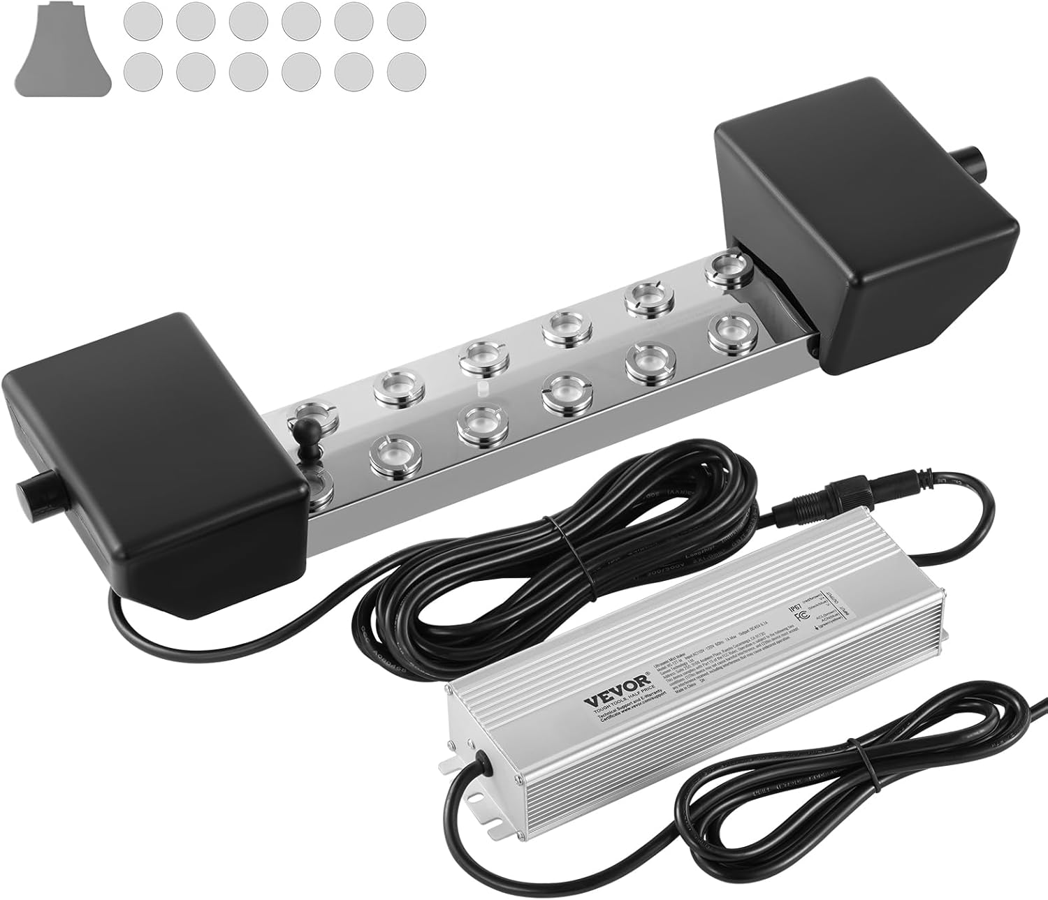 12-Head Stainless Steel Ultrasonic Mist Maker with Adjustable Float
