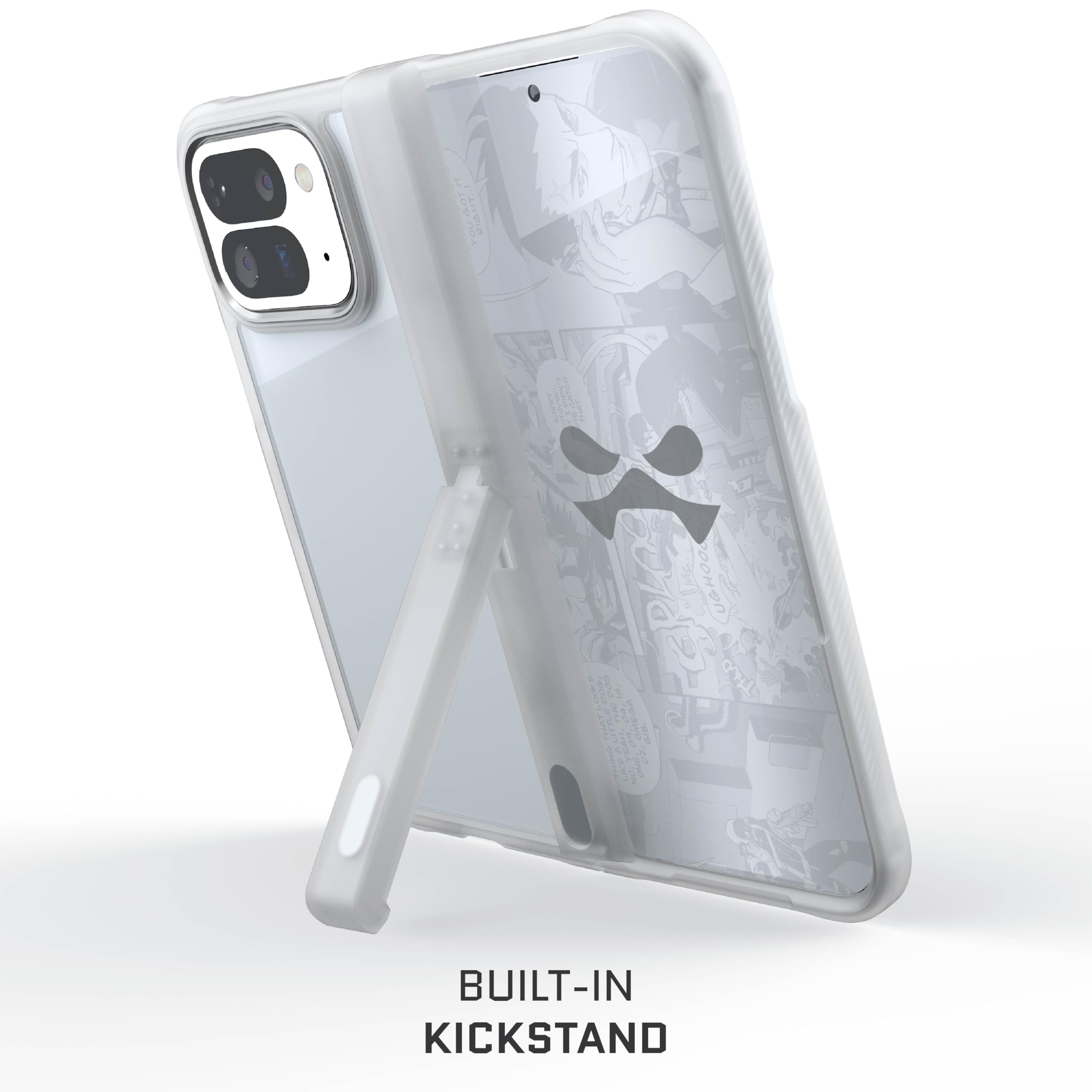 Ghostek Covert per Clear Pixel 10 Pro Fold - Custodia con cavalletto integrato e protezione completa per cardine, progettata per Google Pixel10 Pro Fold 2025 (8 pollici), colore: trasparente opaco.